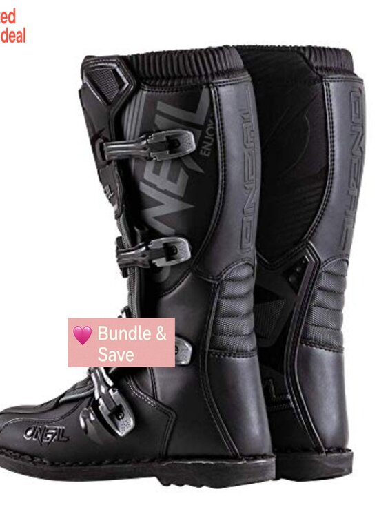 Dirt Bike Boots Motorcycle Boots Calf High Water Resistant Buckle Closure Round main image 4